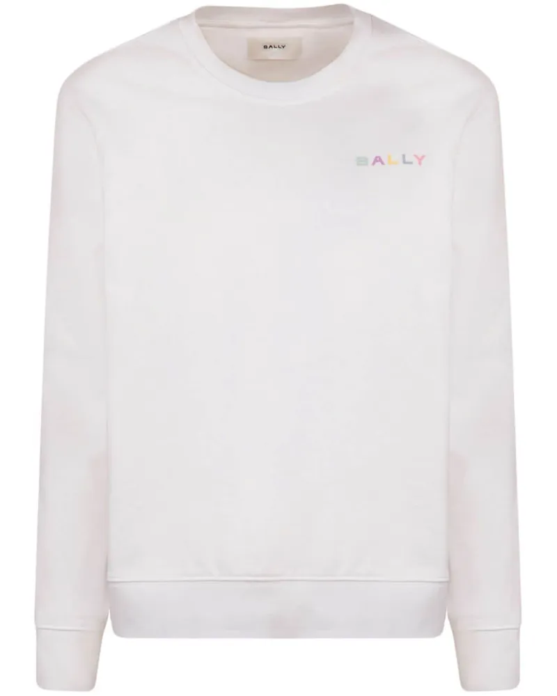 Bally Sweatshirt aus Bio-Baumwolle mit Logo Weiß