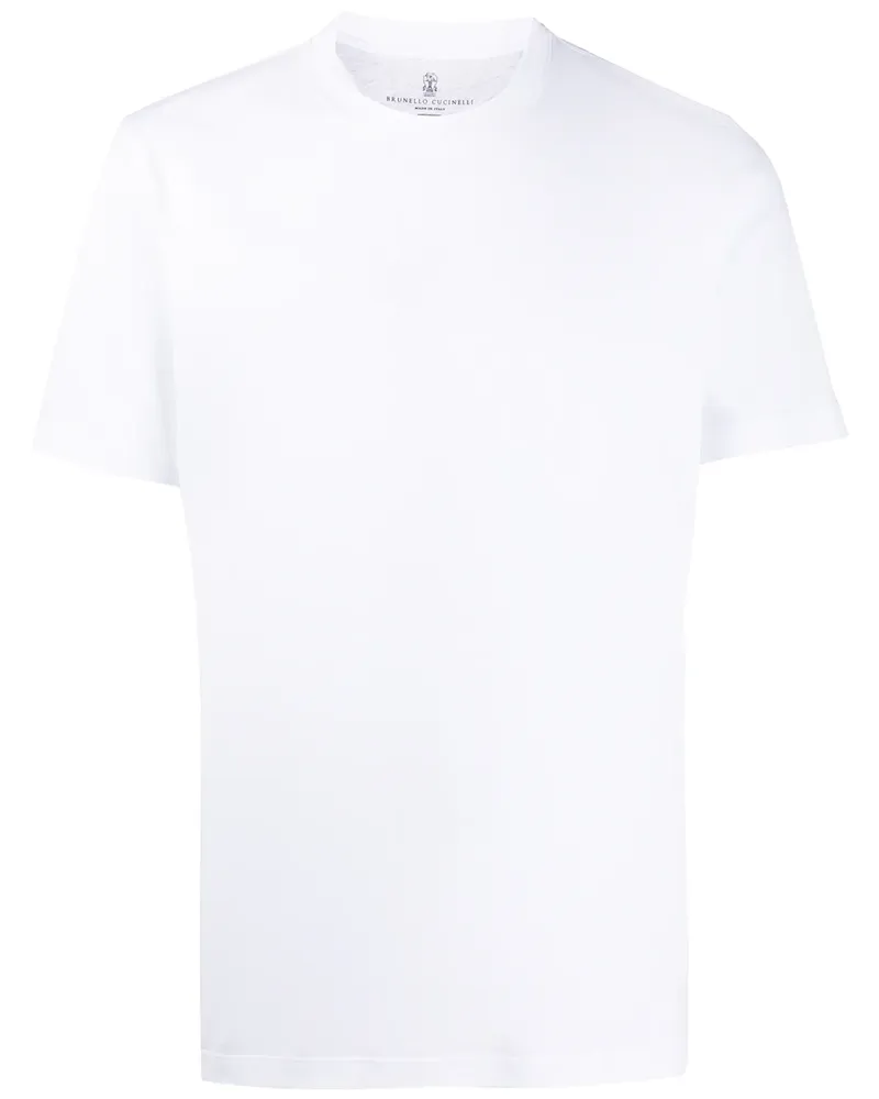 Brunello Cucinelli Klassisches T-Shirt - Weiß Weiß