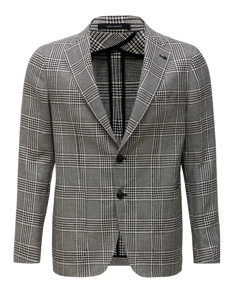 Tagliatore plaid single-breasted blazer - Grau Grau