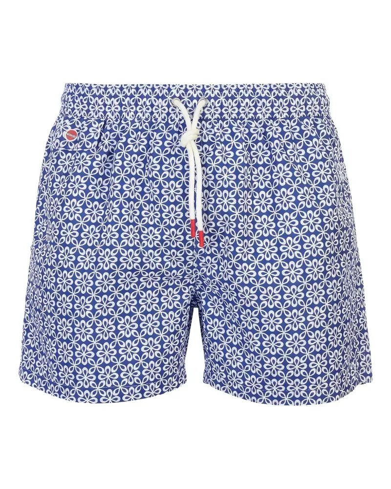 Kiton floral-print swim shorts - Blau Blau
