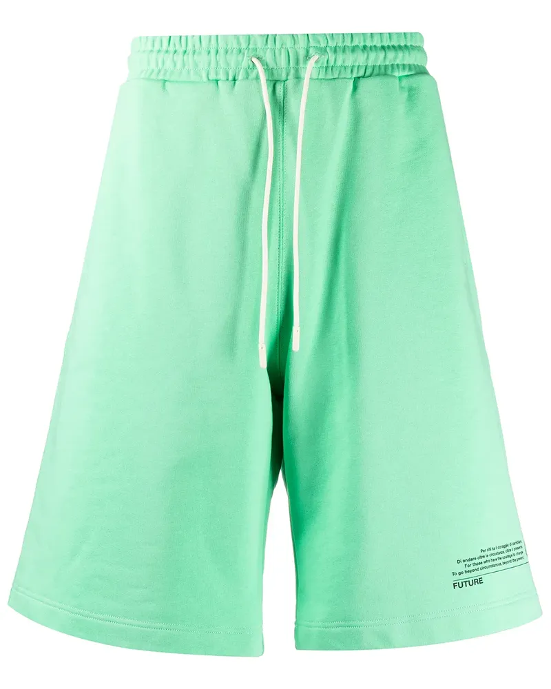 MSGM Shorts mit Logo-Print - Grün Grün