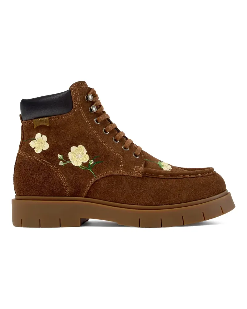 Camper Alaro Stiefel mit Blumenstickerei - Braun Braun