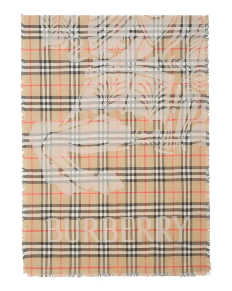 Burberry Schal mit Ritteremblem-Print - Nude Nude