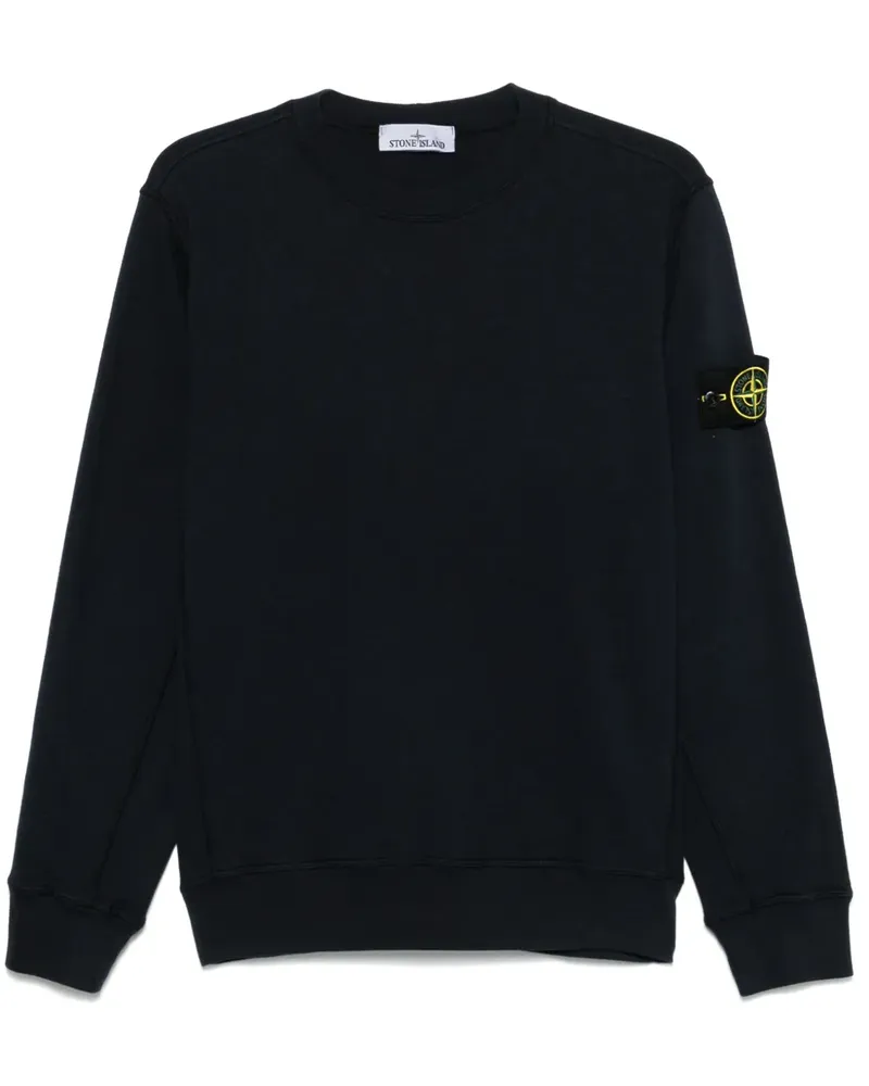 Stone Island Sweatshirt mit Kompass-Patch - Blau Blau