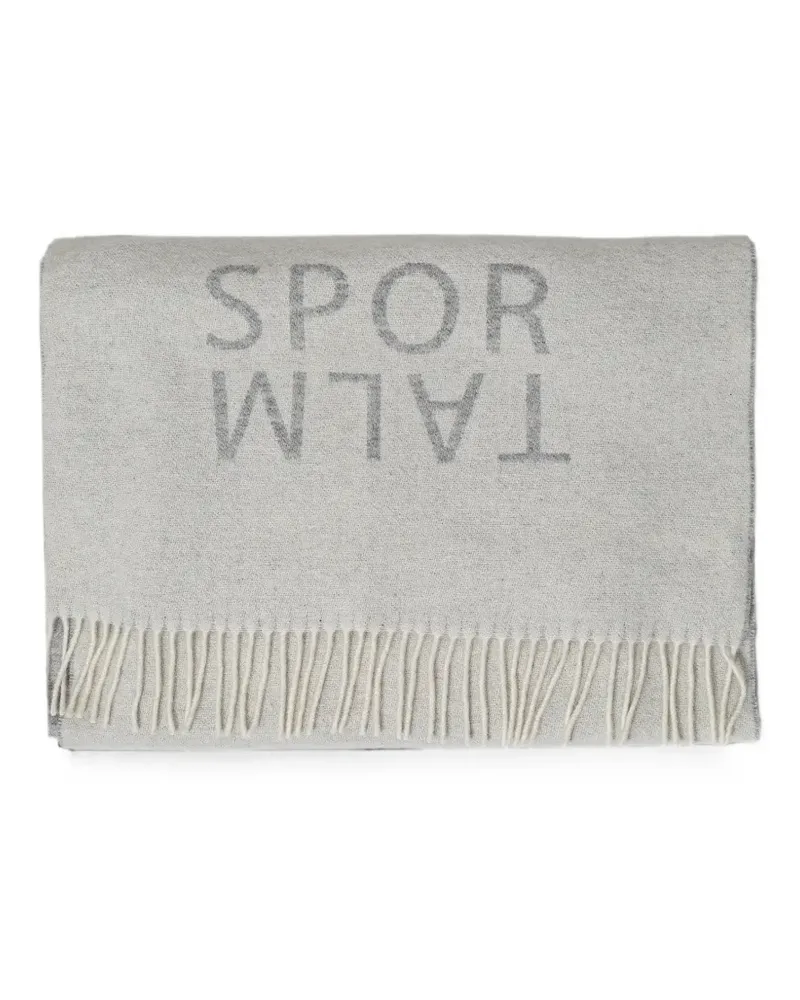 Sportalm Yamala logo-intarsia fringed-edge scarf - Grau Grau