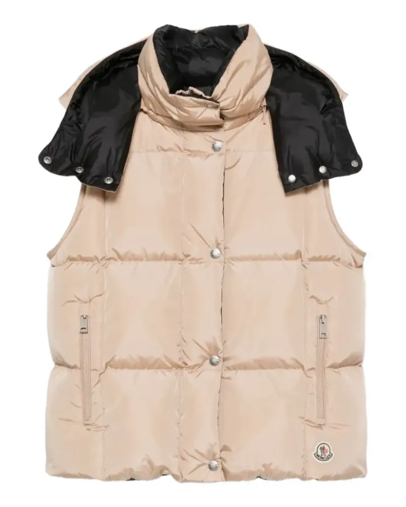 Moncler Macareux Kapuzenweste - Nude Nude