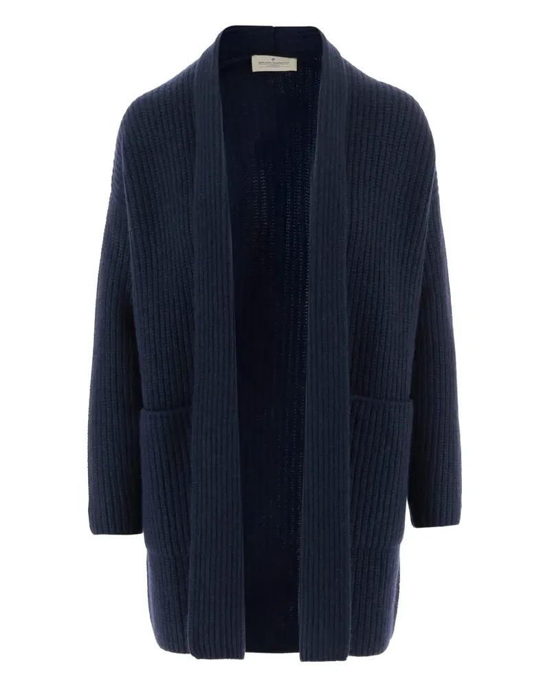 Bruno Manetti ribbed-knit cardigan - Blau Blau