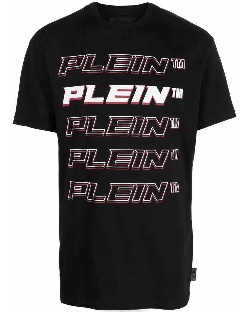 Philipp Plein Plein T-Shirt mit Logos - Schwarz Schwarz