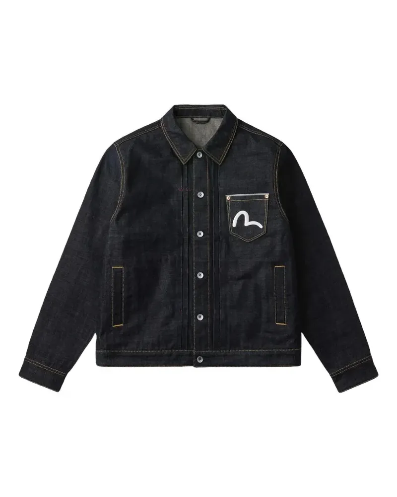 Evisu dragon-embroidered denim jacket - Blau Blau