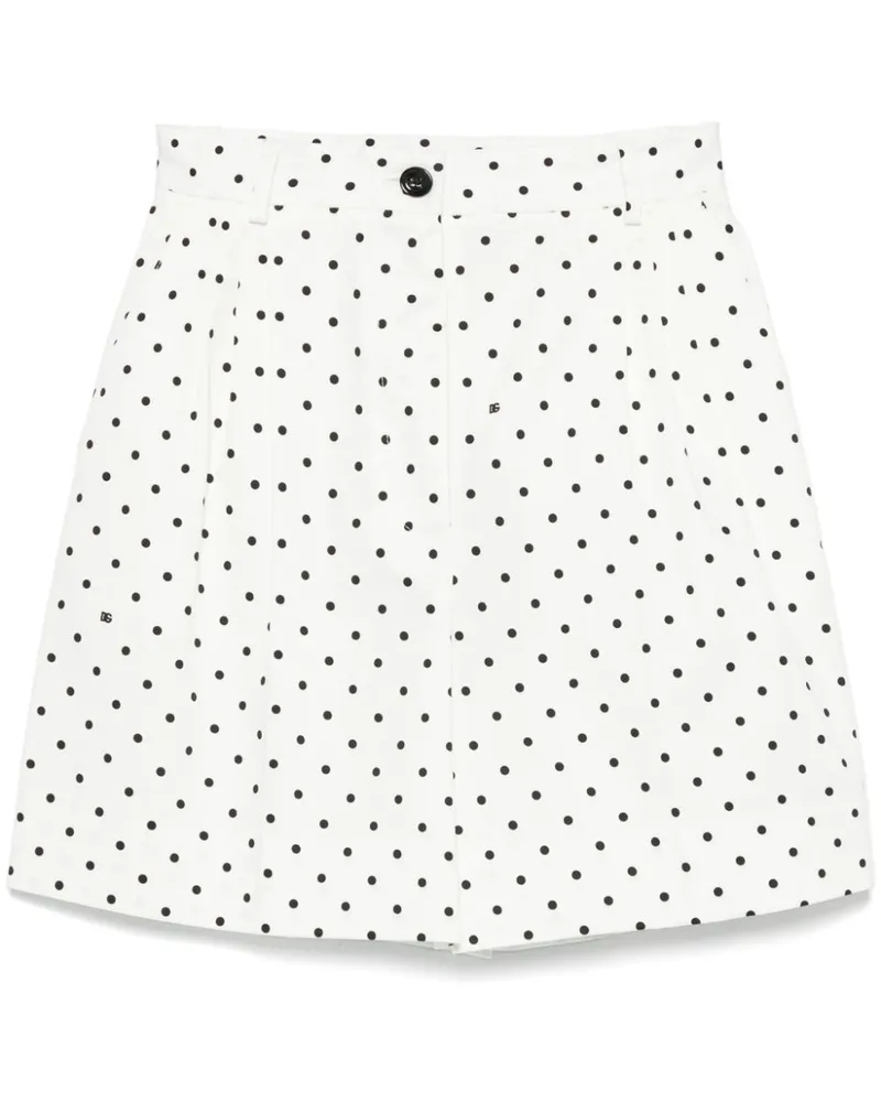 Dolce & Gabbana Shorts mit Polka Dots - Weiß Weiß