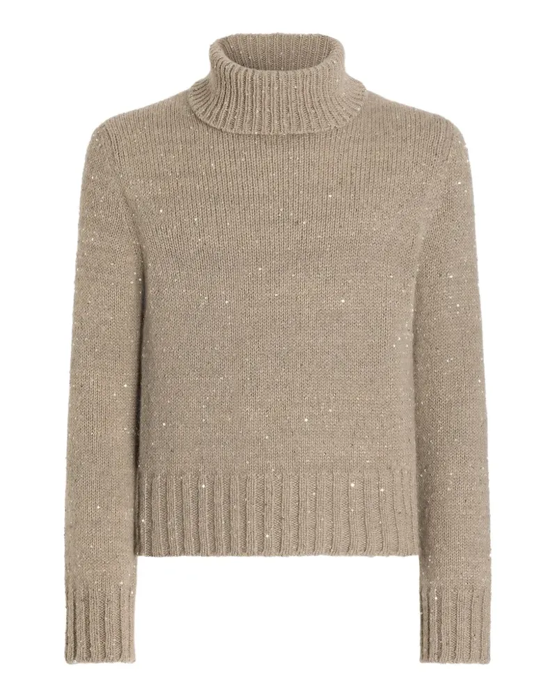 Dolce & Gabbana EXCLUSIVE Gestrickter Rollkragenpullover - Nude Nude