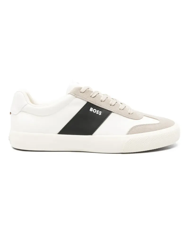 HUGO BOSS stripe-detail sneakers - Nude Nude