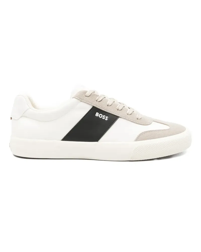 HUGO BOSS stripe-detail sneakers - Nude Nude