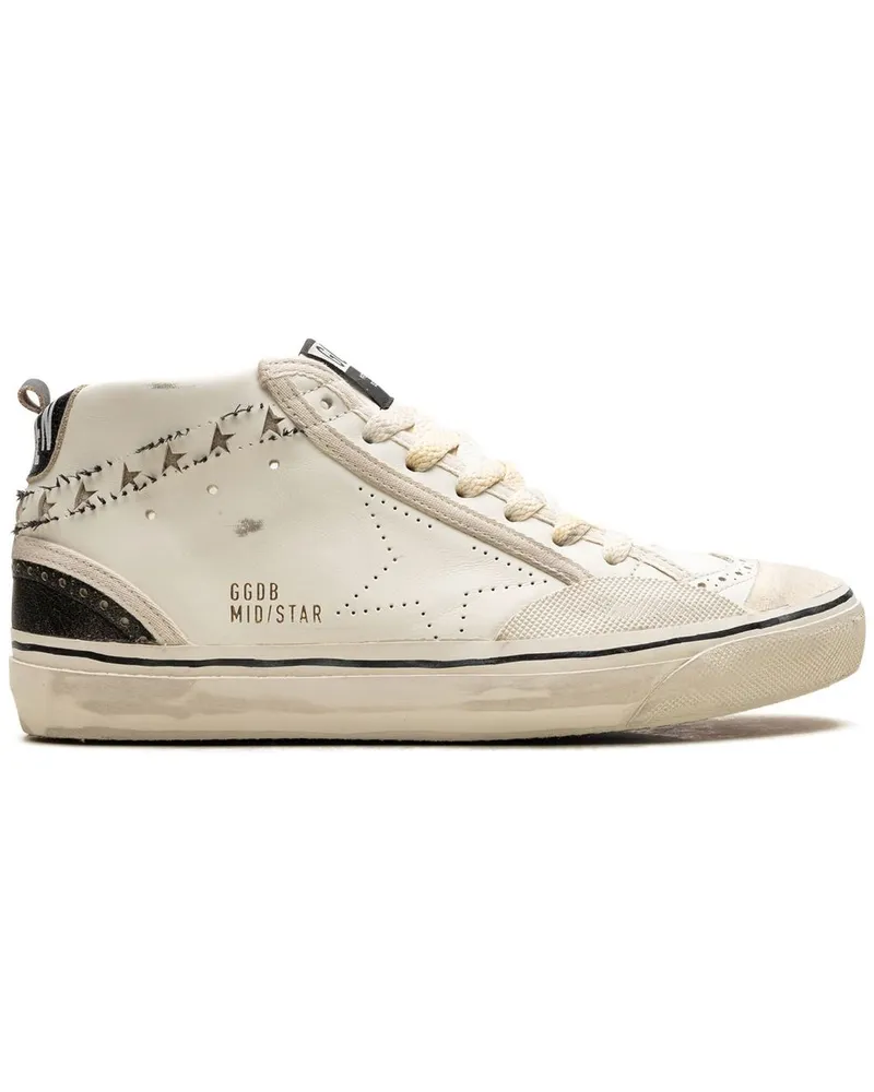 Golden Goose Mid Star "White/Black" Sneakers - Weiß Weiß