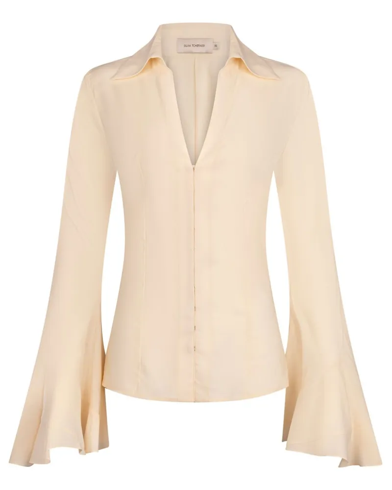 Silvia Tcherassi Reggie Bluse - Nude Nude