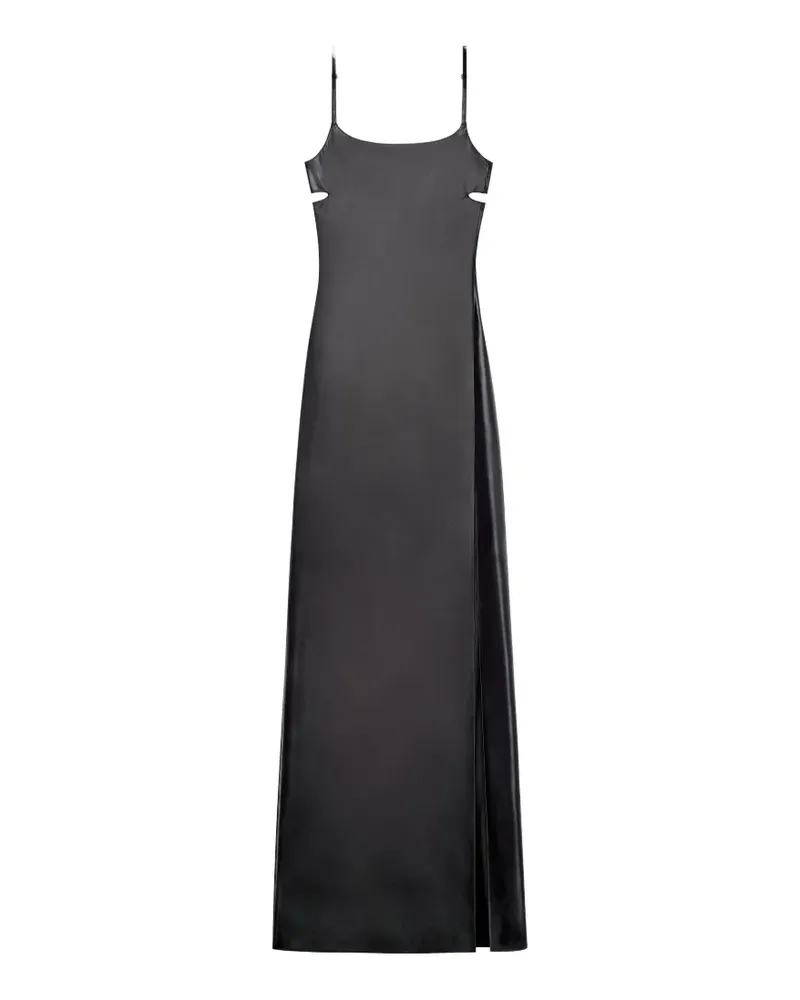 Courrèges Langes Kleid mit Cut-Out - Schwarz Schwarz