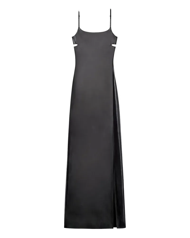 Courrèges Langes Kleid mit Cut-Out - Schwarz Schwarz
