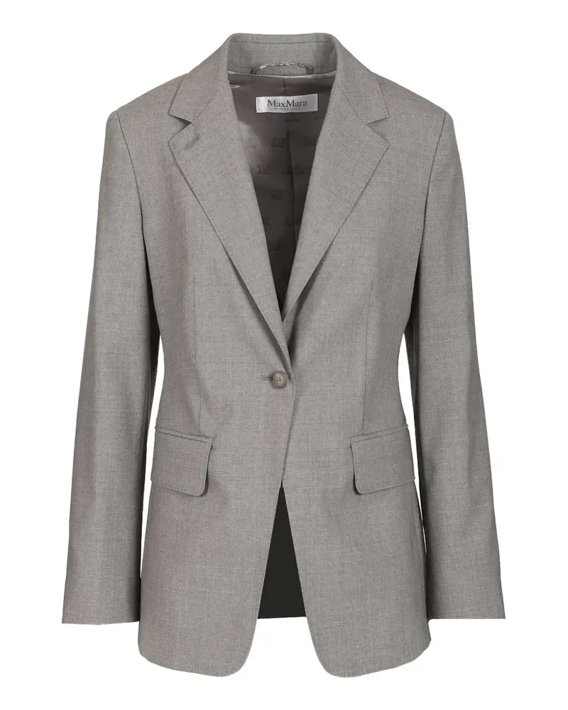 Max Mara single-breasted virgin-wool blazer - Grau Grau