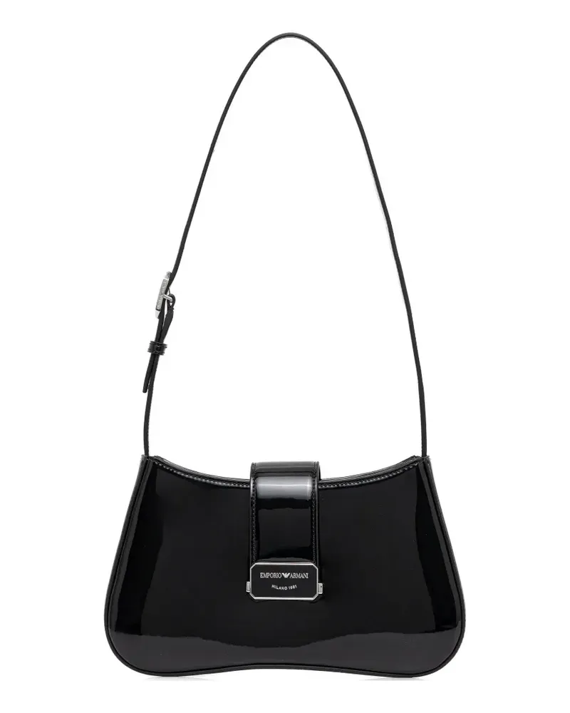 Emporio Armani Schultertasche mit Schnallenriemen - Schwarz Schwarz