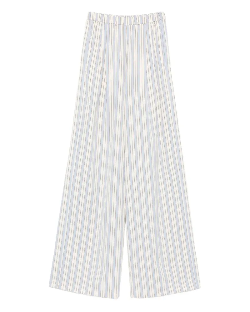 forte_forte Gestreifte Hose - Nude Nude