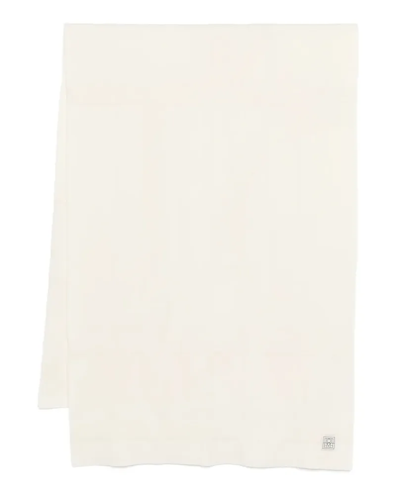 Totême Schal mit Monogramm-Print - Weiß Weiß