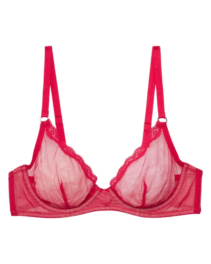 Fleur Du Mal Semi-transparenter BH - Rot Rot