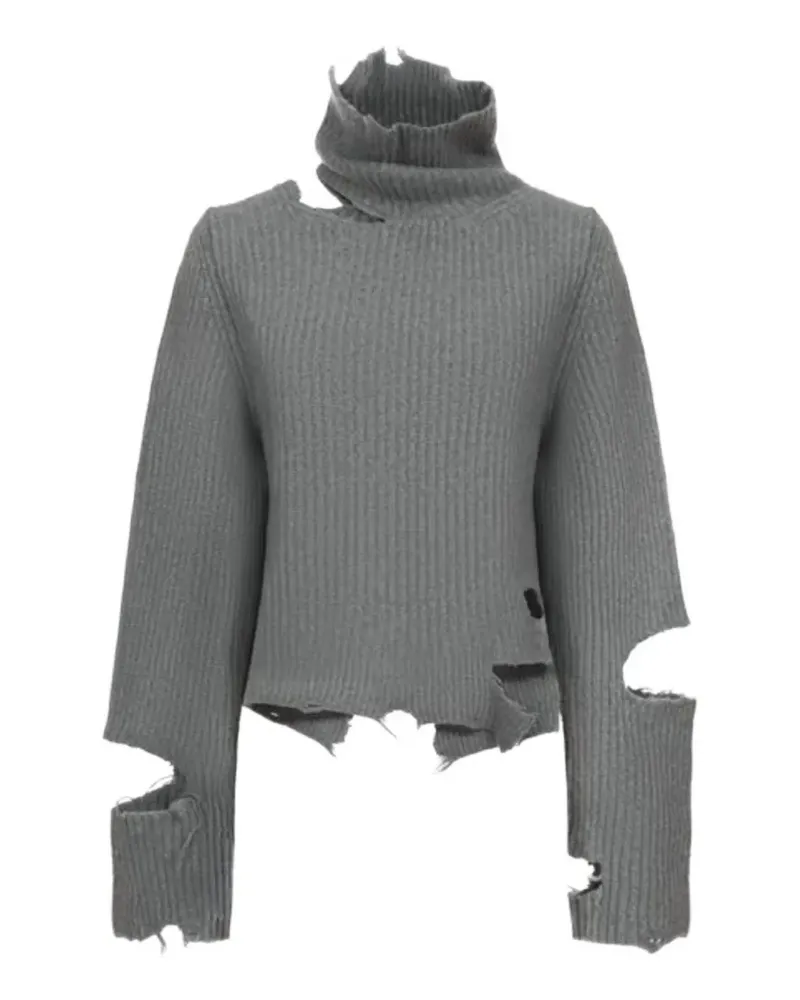Haikure Gerippter Pullover im Distressed-Look - Grau Grau