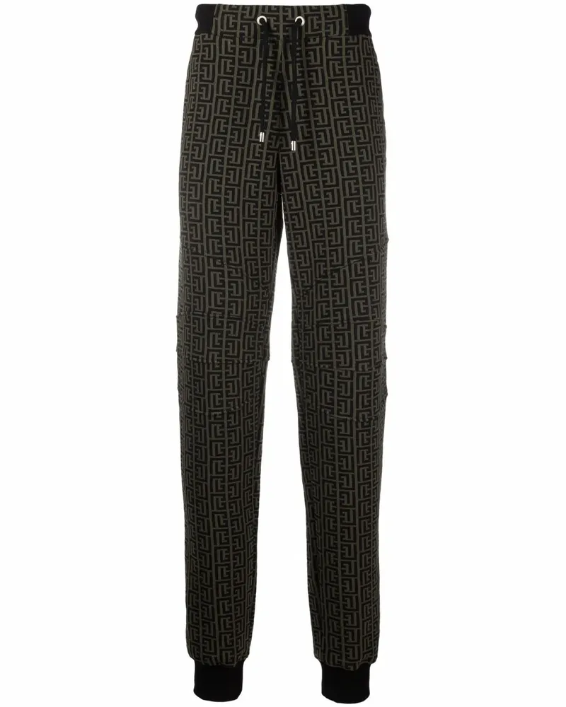 Balmain Jogginghose mit Monogramm-Print - Braun Braun