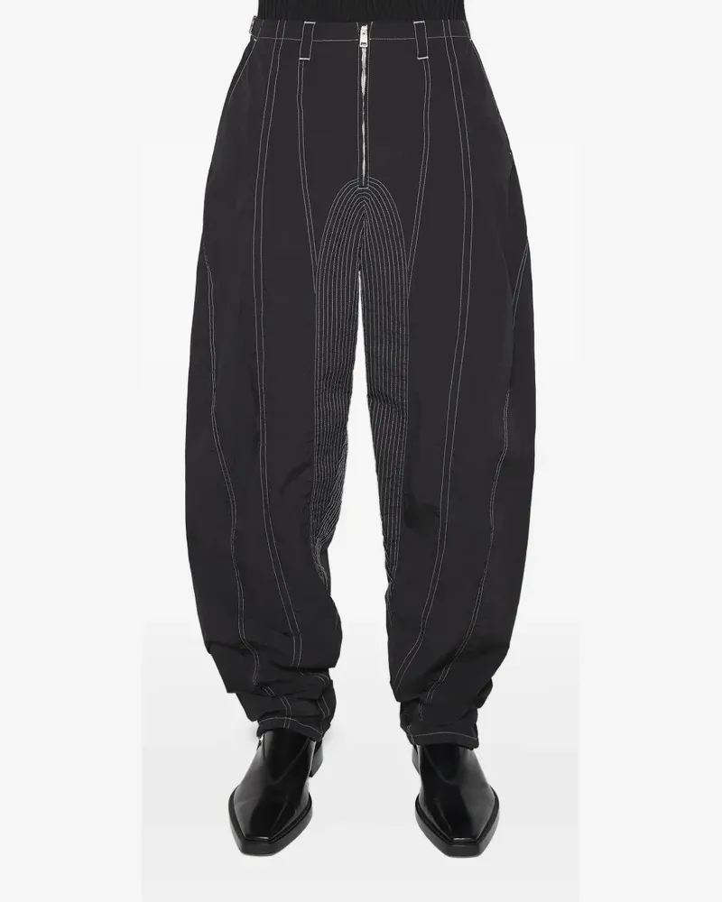 Thierry Mugler Hose mit Einsätzen - Schwarz Schwarz