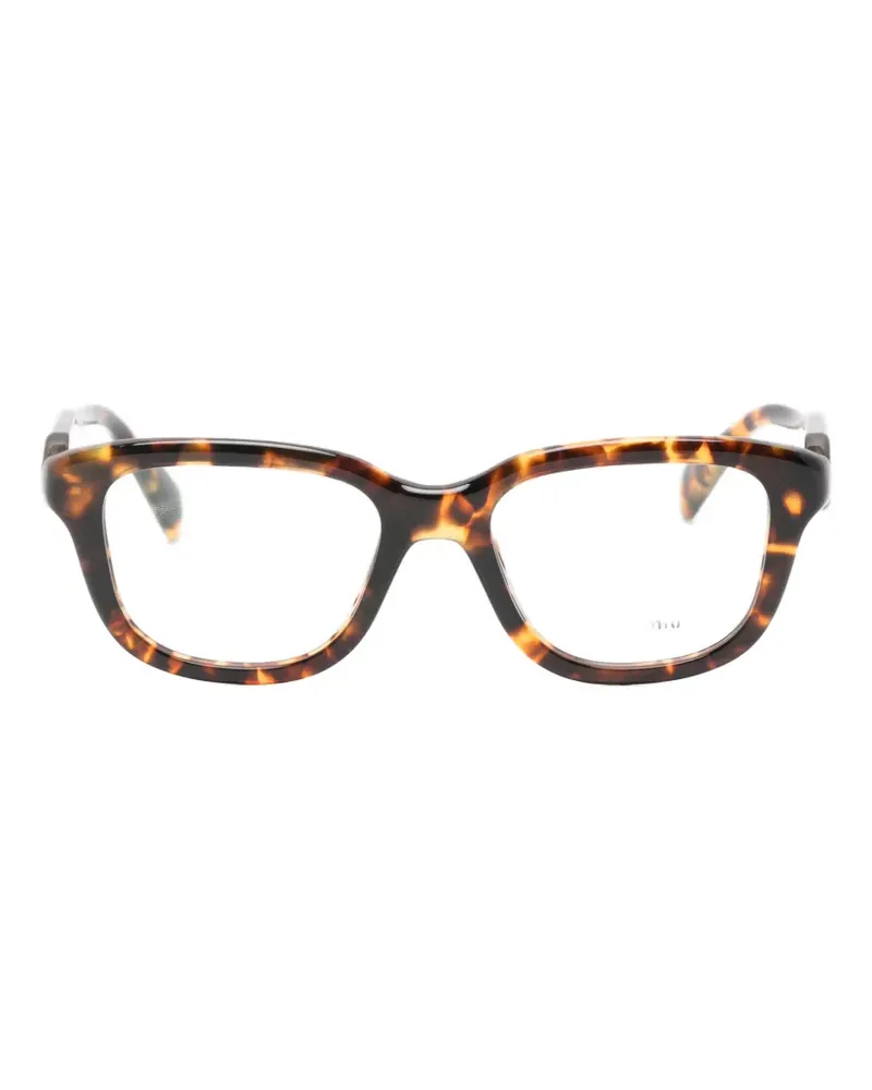 Miu Miu tortoiseshell-pattern glasses - Braun Braun