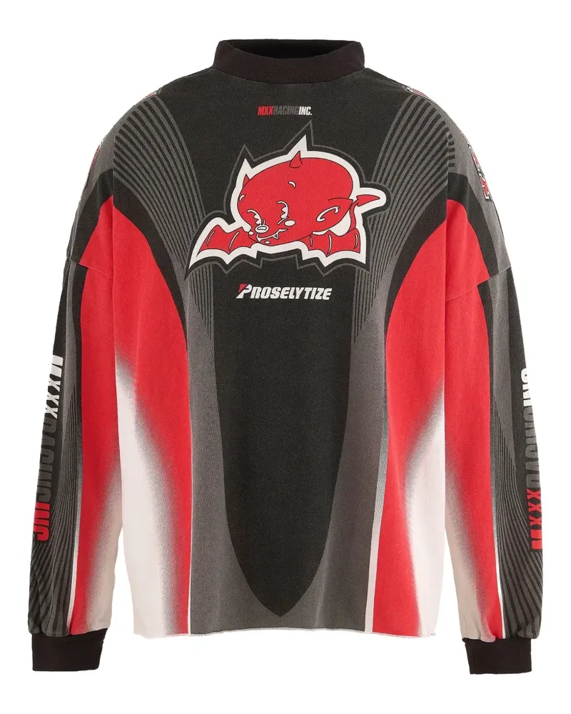 SAINT MXXXXXX Langarmshirt im Motorsportdesign - Weiß Weiß