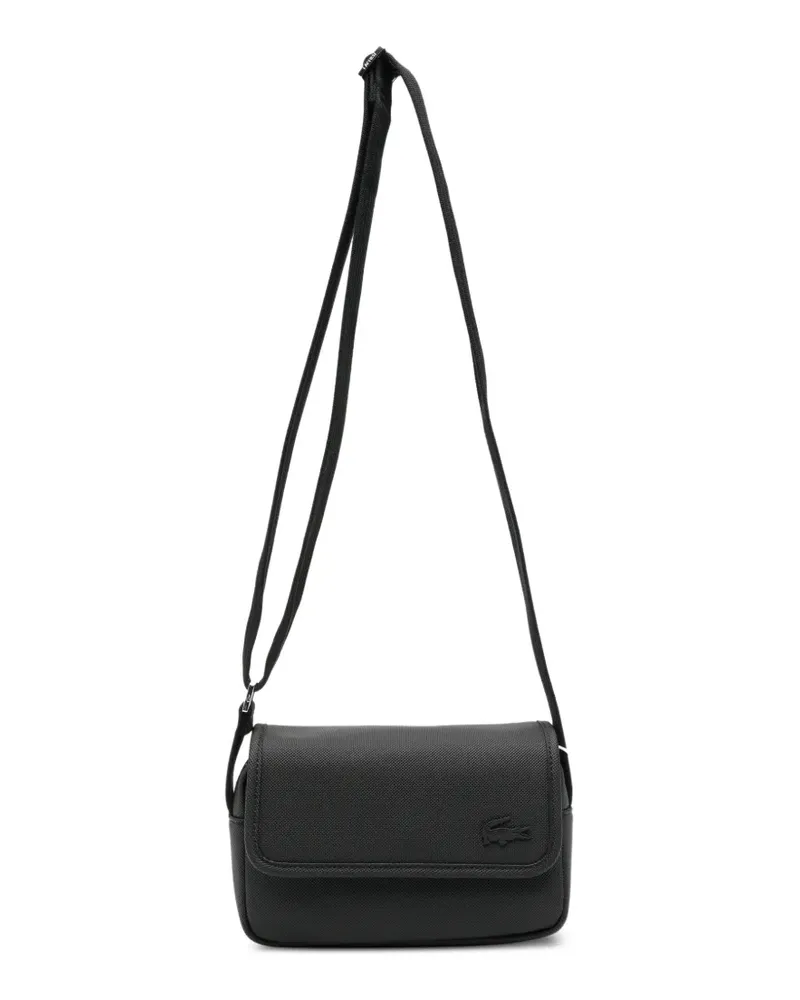 Lacoste Schultertasche mit Logo-Patch - Schwarz Schwarz