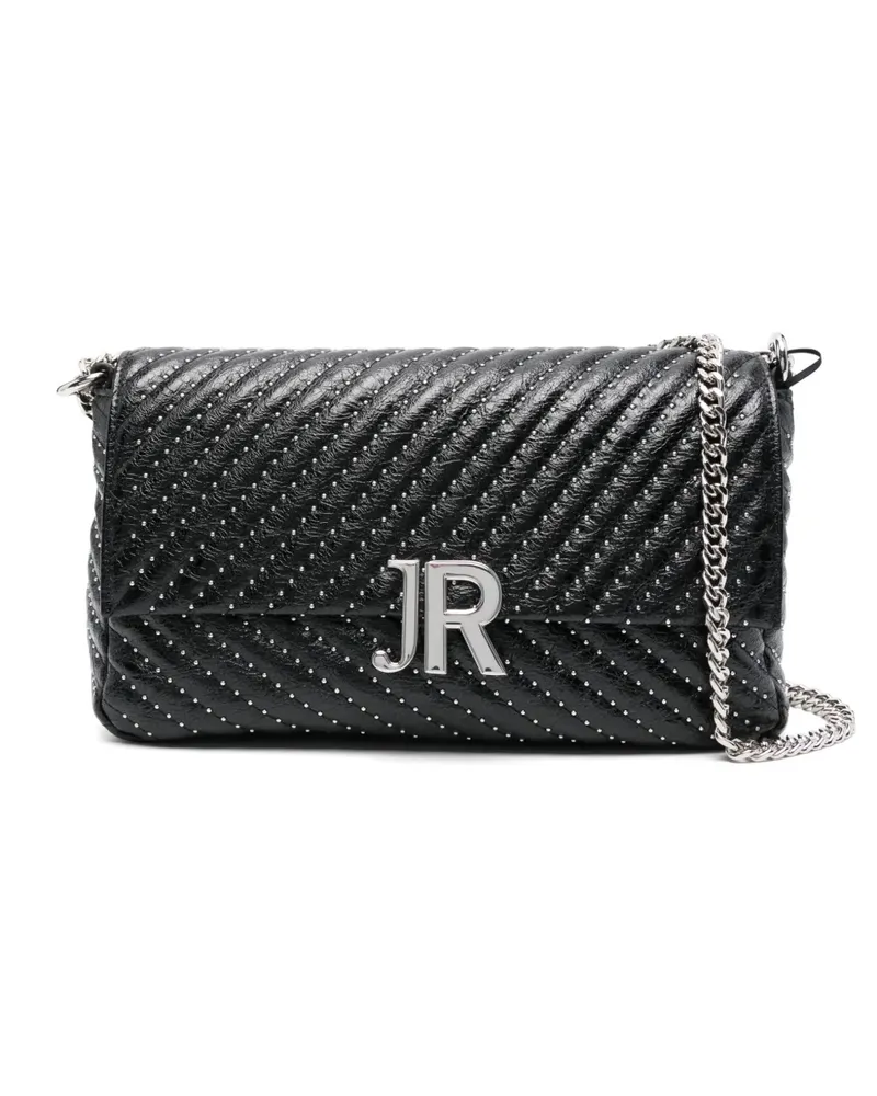 John Richmond Schultertasche mit Nieten - Schwarz Schwarz