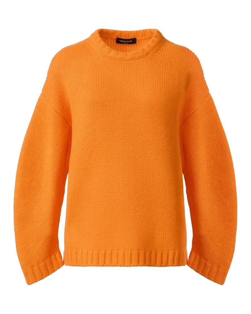 Fabiana Filippi Platinum Pullover mit Rundhalsausschnitt und überschnittenen Schultern - Orange Orange