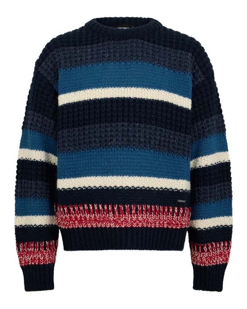Dsquared2 Gestreifter Pullover - Blau Blau