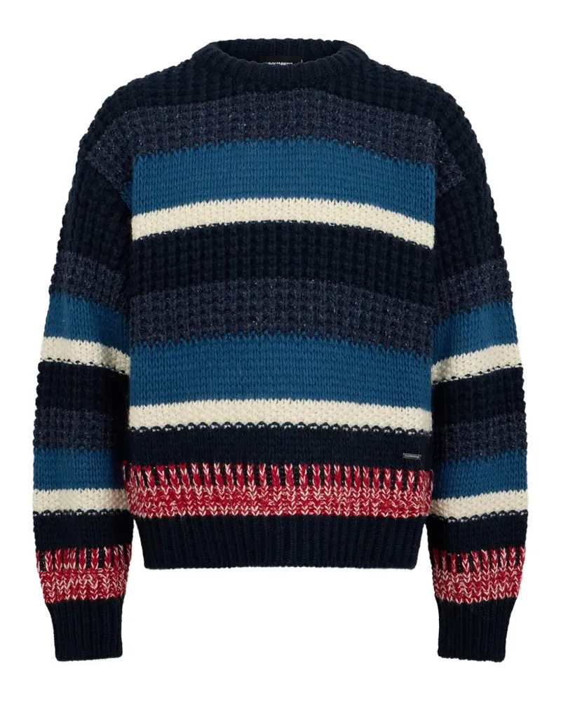 Dsquared2 Gestreifter Pullover - Blau Blau