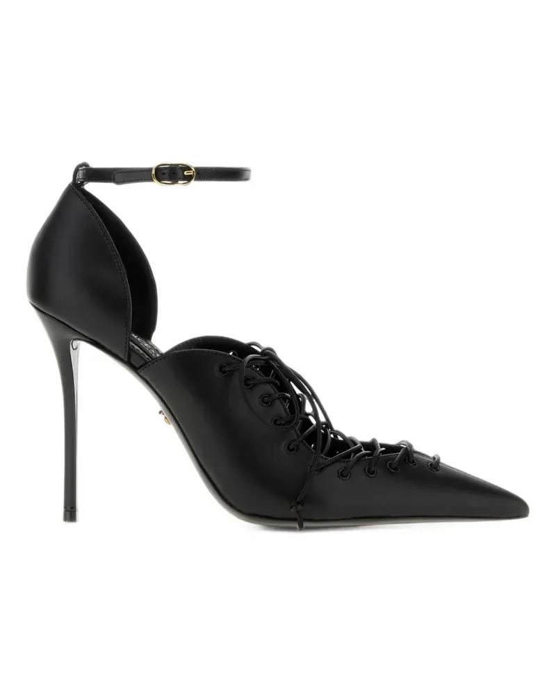 Dolce & Gabbana Pumps mit Schnürung und Knöchelriemen - Schwarz Schwarz
