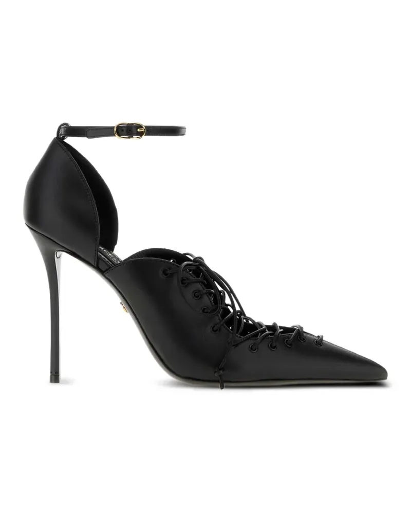 Dolce & Gabbana Pumps mit Schnürung und Knöchelriemen - Schwarz Schwarz