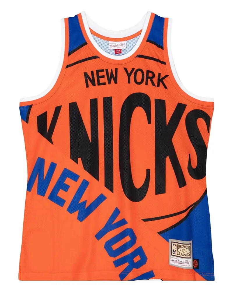 Mitchell & Ness NBA New York Knicks Big Face Tanktop - Orange Orange