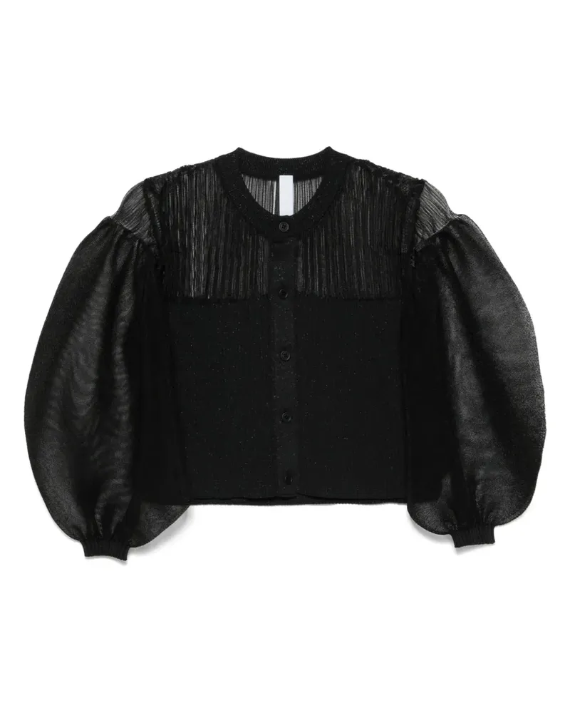 CFCL Fluted Lucent Cardigan - Schwarz Schwarz