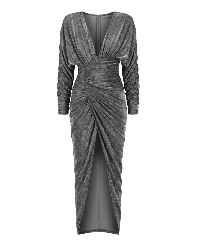 Alexandre Vauthier ruched metallic-effect maxi dress - Silber Silber
