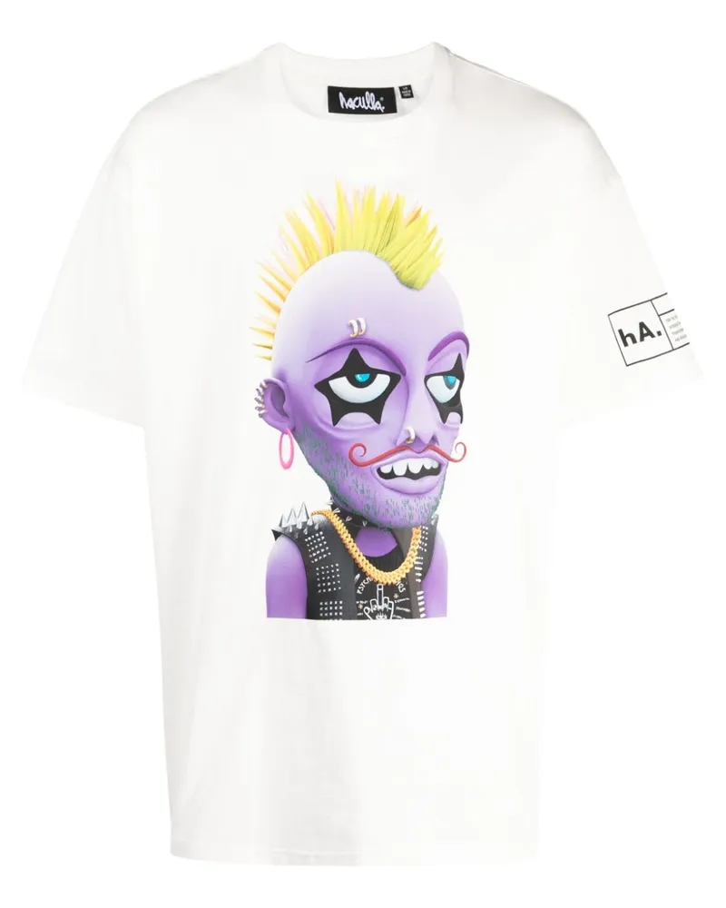 Haculla T-Shirt mit Moe-Print - Weiß Weiß