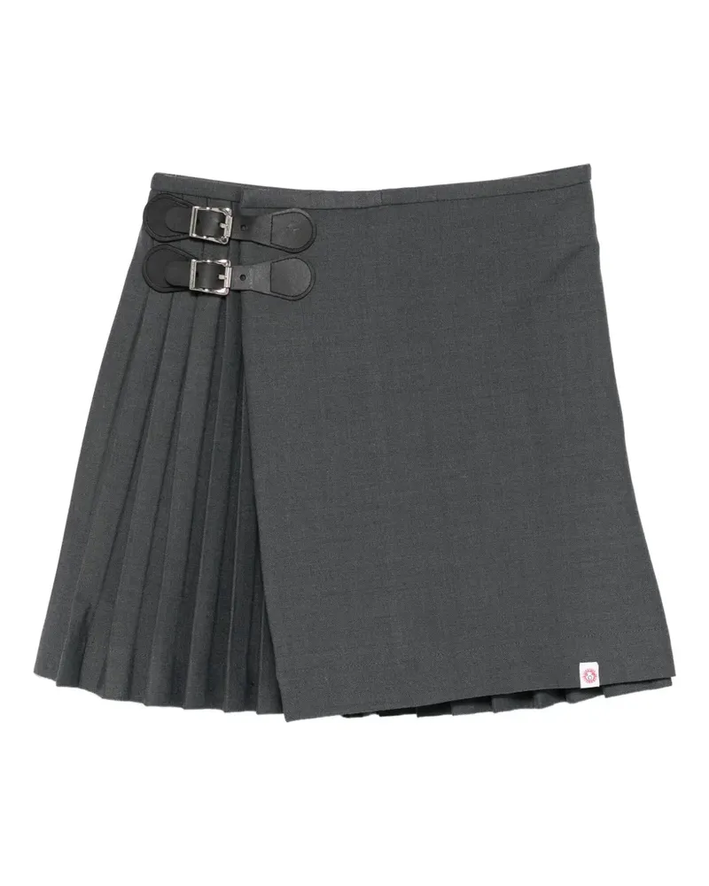Charles Jeffrey Loverboy buckled pleated mini skirt - Grau Grau