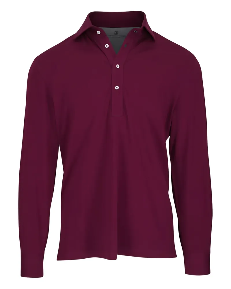 Brunello Cucinelli Langärmeliges Poloshirt - Rot Rot