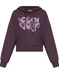 Versace Jeans Hoodie mit Logo-Print Violett