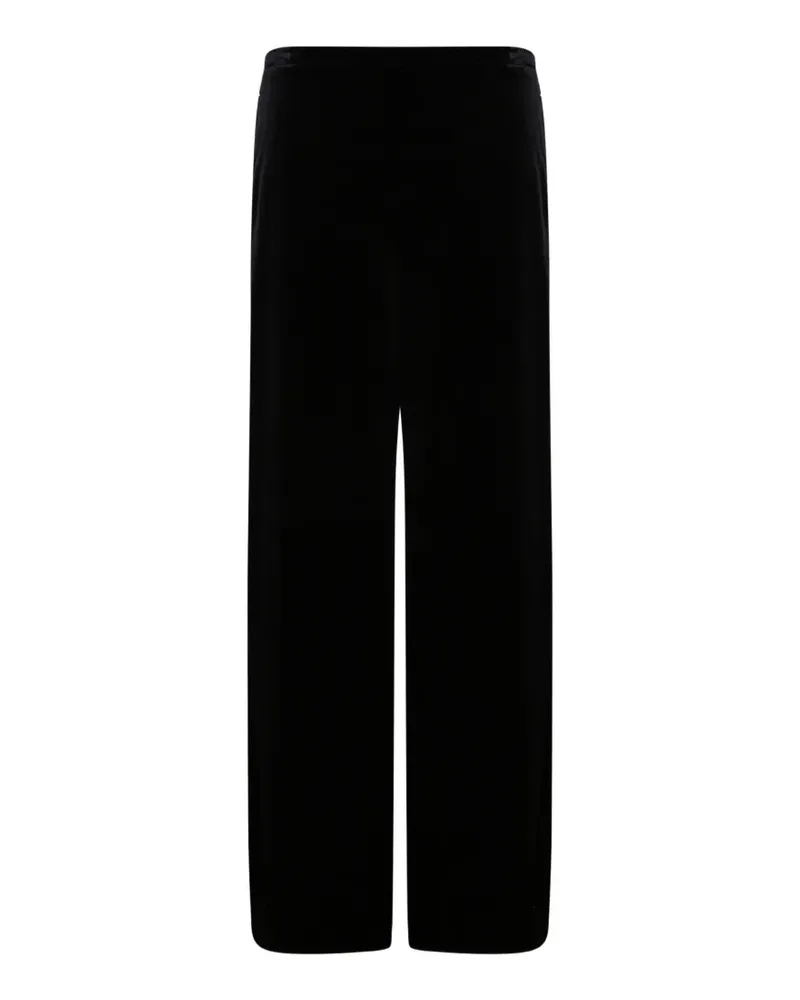 Alberta Ferretti Palazzohose aus Samt - Schwarz Schwarz