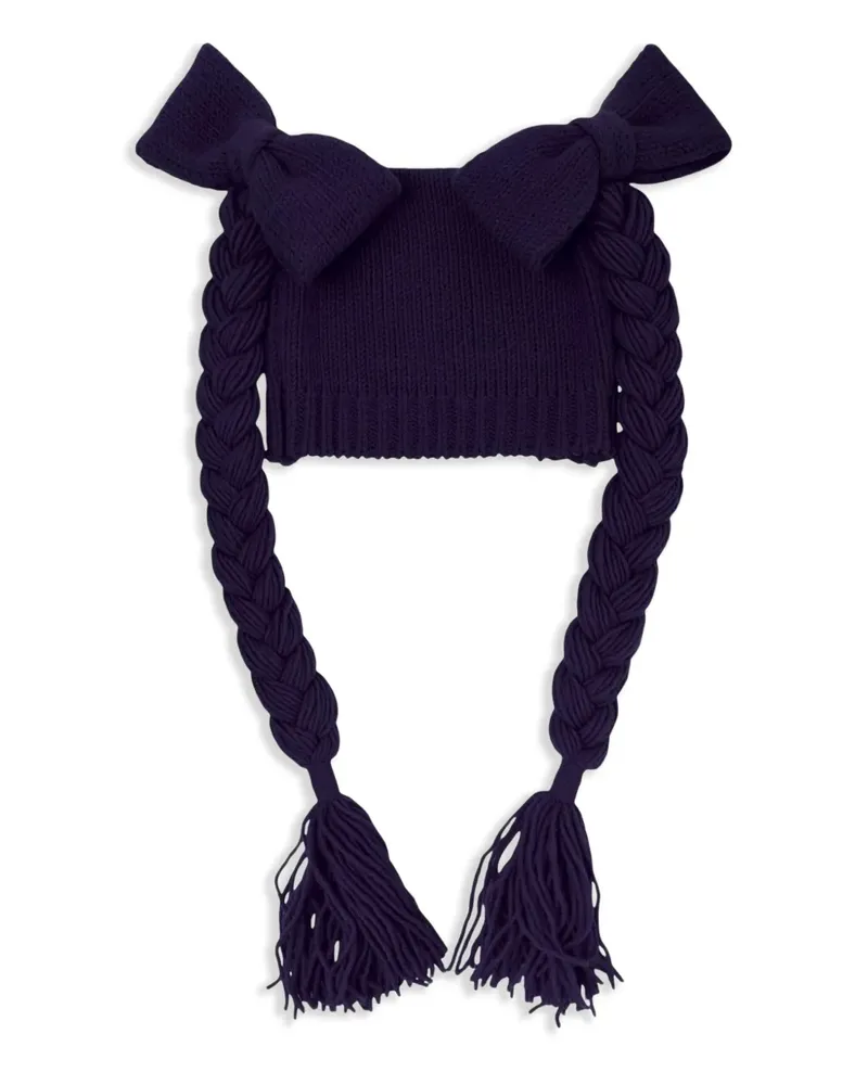 Comme des Garçons Beanie mit Schleife - Blau Blau