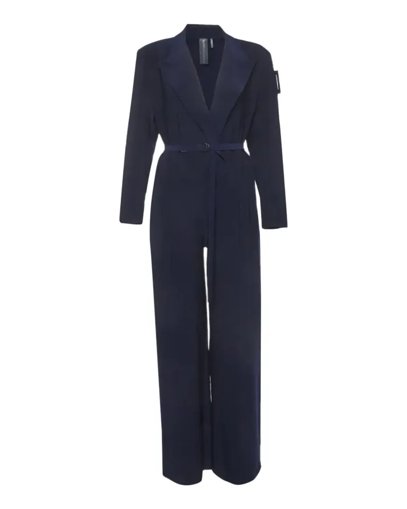 Norma Kamali Langärmeliger Jumpsuit mit Gürtel - Blau Blau