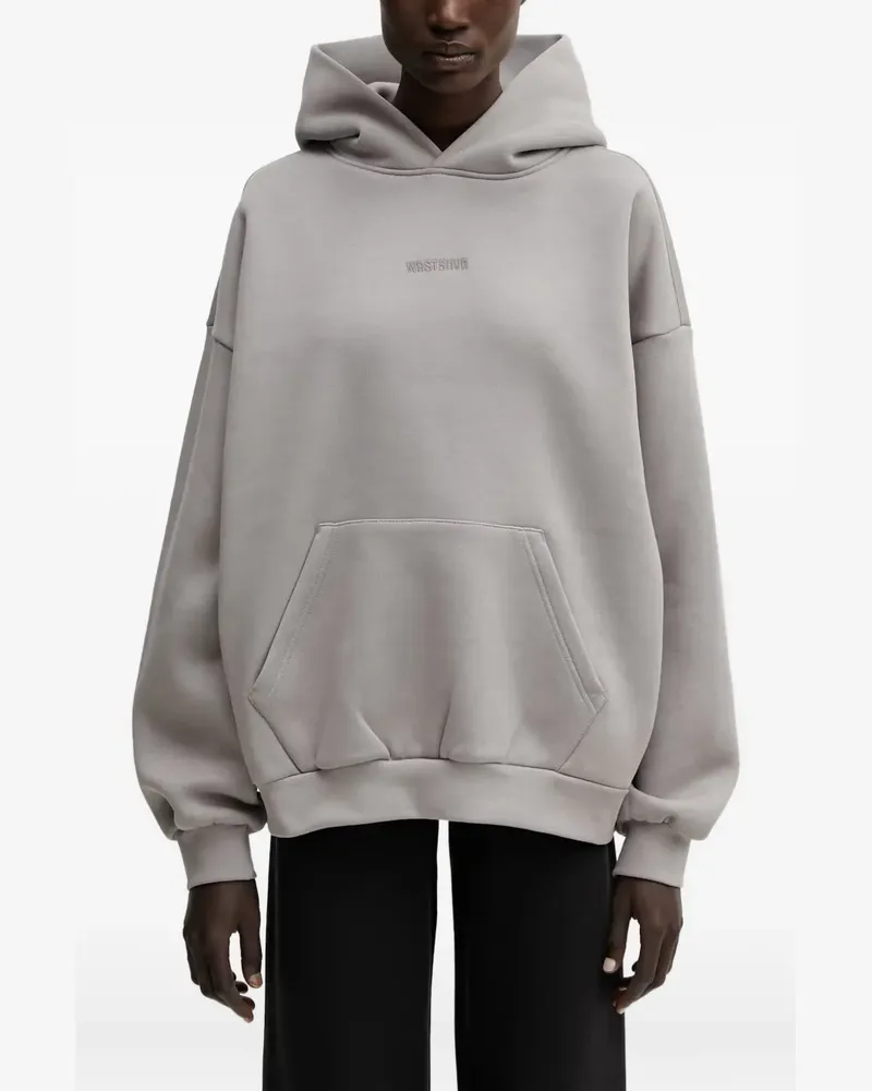 WRSTBHVR Garm V5 logo-embroidered hoodie - Grau Grau