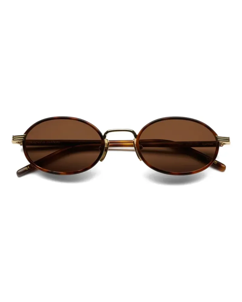 CHIMI Lea tortoiseshell-effect oval-frame sunglasses - Braun Braun
